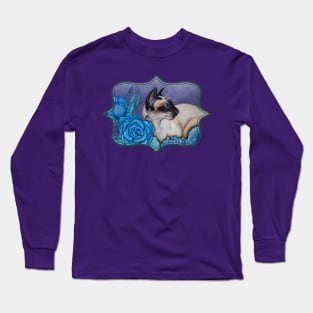 Chocolate Point Siamese Cat Long Sleeve T-Shirt